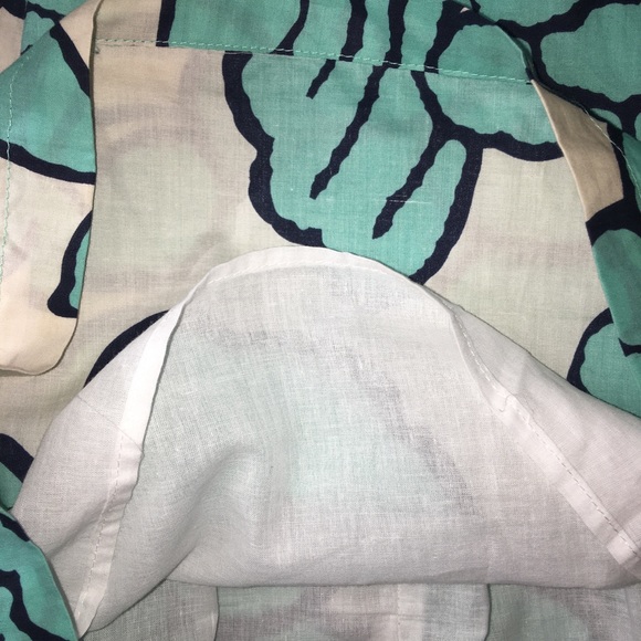 Tori Richard turquoise flower dress - Picture 3 of 4